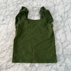 Janie & Jack Green Flutter Sleeve Tank Top Size 5